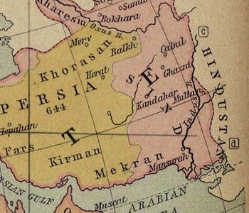 Das Gebiet Chorasan aus dem Historischen Atlas von W. R. Shepherd.