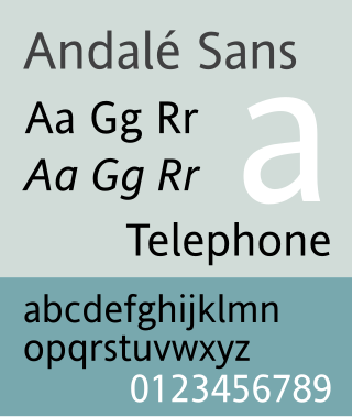 <span class="mw-page-title-main">Andalé Sans</span> Sans-serif typeface