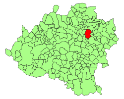 شهر آگردا بر نقشه اسپانیا