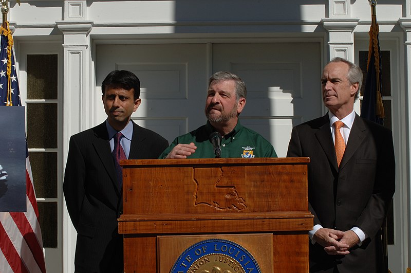 File:Assignment- 48-DPA-02-08-08 SOI K FWS LA Bird) Announcement, at the Governor's Mansion in Baton Rouge, Louisiana, of the proposal to remove the brown pelican from the Endangered Spe - DPLA - 79485739f108c55c00253931671994aa.JPG