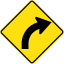 Australia road sign W1-3-R. svg