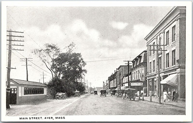 File:Ayer Main Street white border postcard.jpg