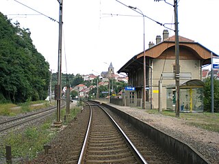 Bahnstation Hombourg-Haut, Blickrichtung Ost
