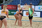 Deutsch: Beachhandball Europameisterschaften 2019 (Beach handball Euro); Tag 6: 7. Juli 2019 – Spiel um Platz Drei, Frauen, Kroatien-Niederlande 0:2 (14:23, 20:22) English: Beach handball Euro; Day 6: 7 July 2019 – Women's Bronze Medal Match – Croatia-Netherlands 0:2 (14:23, 20:22)