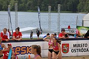 Deutsch: Beachhandball Europameisterschaften 2019 (Beach handball Euro); Tag 3: 4. Juli 2019 – Frauen, Platzierungsrunde Gruppe III, Schweiz-Nordmazedonien 2:0 (21:6, 23:20) English: Beach handball Euro; Day 3: 4 July 2019 – Women Consolation Round Group III – Switzerland-North Macedonia 2:0 (21:6, 23:20)