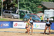 Deutsch: Beachhandball Europameisterschaften 2019 (Beach handball Euro); Tag 1: 2. Juli 2019 – Frauen, Vorrunde Gruppe C, Italien-Griechenland 0:2 (16:28, 10:13) English: Beach handball Euro; Day 1: 2 July 2019 – Women Preliminary Round Group C – Italy-Greece 0:2 (16:28, 10:13)