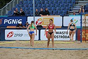 Deutsch: Beachhandball Europameisterschaften 2019 (Beach handball Euro); Tag 2: 3. Juli 2019 – Frauen, Vorrunde Gruppe D, Ukraine-Deutschland 2:0 (23:22, 32:24) English: Beach handball Euro; Day 2: 3 July 2019 – Women Preliminary Round Group D – Ukraine-Germany 2:0 (23:22, 32:24)