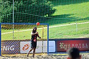 Deutsch: Beachhandball Europameisterschaften 2019 (Beach handball Euro); Tag 4: 5. Juli 2019 – Männer, Viertelfinale, Dänemark-Frankreich 2:0 (19:14, 12:10) English: Beach handball Euro; Day 4: 5 July 2019 – Quarter Final Men – Denmark-France 2:0 (19:14, 12:10)