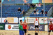 Deutsch: Beachhandball Europameisterschaften 2019 (Beach handball Euro); Tag 5: 6. Juli 2019 – Männer, Halbfinale, Dänemark-Ungarn 2:0 (19:16, 22:18) English: Beach handball Euro; Day 5: 6 July 2019 – Semifinal Men – Denmark-Ukraie 2:0 (19:16, 22:18)