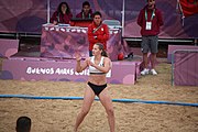 Deutsch: Beachhandball bei den Olympischen Jugendspielen 2018; Tag 5, 10. November 2018; Mädchen, Hauptrunde - Kroatien-Niederlande 1:2 English: Beach handball at the 2018 Summer Youth Olympics at 11 October 2018 – Girls Main Round – Croatia-Netherlands 1:2