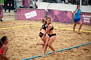 Deutsch: Beachhandball bei den Olympischen Jugendspielen 2018; Tag 6, 12. Oktober 2018; Mädchen, Hauptrundenspiel – Chinesisch Taipei (Taiwan)-Paraguay 0:2 English: Beach handball at the 2018 Summer Youth Olympics at 12 October 2018 – Girls Main Round – Chinese Taipei (Taiwan)-Paraguay 0:2