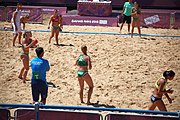 Deutsch: Beachhandball bei den Olympischen Jugendspielen 2018; Tag 4, 10. Oktober 2018; Mädchen, Vorrunde, Gruppe A - Ungarn-Chinese Taipei (Taiwan) 2:0 English: Beach handball at the 2018 Summer Youth Olympics at 10 October 2018 – Girls Preliminary Round Group A‎ – Hungary-Chinese Taipei 2:0