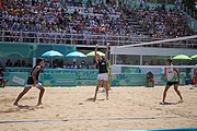 Deutsch: Beachvolleyball bei den Olympischen Jugendspielen 2018; Tag 11, 17. Oktober 2018; Jungen, Spiel um Platz 3 – Argentinien-Ungarn 2:0 (21–15/21–15) English: Beach volleyball at the 2018 Summer Youth Olympics at 17 October 2018 – Bronze Medal Match – Argentina-Hungary 2:0 (21–15/21–15)