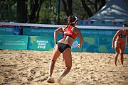 Deutsch: Beachvolleyball bei den Olympischen Jugendspielen 2018; Tag 8, 14. Oktober 2018; Mädchen, Achtelfinale – Bolivien-Puerto Rico 0:2 (18–21/18–21 ) English: Beach volleyball at the 2018 Summer Youth Olympics at 14 October 2018 – Girls Round of 16 – Bolivia-Puerto Rico 0:2 (18–21/18–21 )