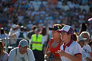 Deutsch: Beachvolleyball bei den Olympischen Jugendspielen 2018; Tag 8, 14. Oktober 2018; Mädchen, Achtelfinale – Bolivien-Puerto Rico 0:2 (18–21/18–21 ) English: Beach volleyball at the 2018 Summer Youth Olympics at 14 October 2018 – Girls Round of 16 – Bolivia-Puerto Rico 0:2 (18–21/18–21 )