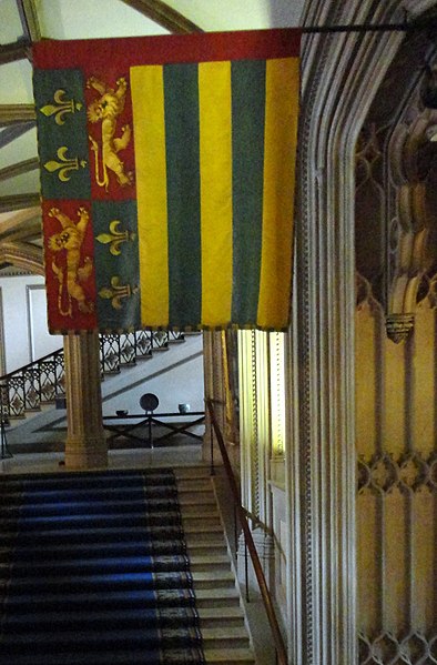 The 8th Duke of Rutland's banner as Knight Companion of the Garter, now on display at Belvoir Castle