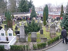 Fotografía de lápidas en el cementerio de la Mezquita Şehitlik en Berlín