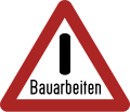 Warnschild: Bauarbeiten