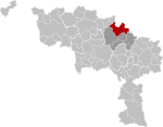 Braine-le-Comte Hainaut Belgium Map.svg