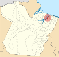 Location of the municipality in the state of Pará