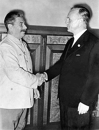 <span class="mw-page-title-main">Molotov–Ribbentrop Pact</span> 1939 neutrality pact between Nazi Germany and the Soviet Union