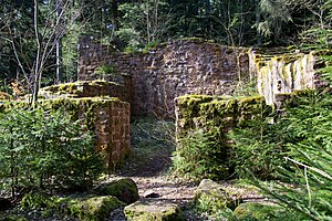 Remnants of the wall of Rüdenberg Castle