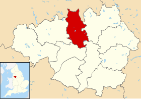 Pozicija Burya na karti Grofovije Greater Manchester