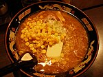 Butter corn ramen, a Hokkaido speciality