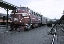 Train 22, the Rock Island's Cherokee from Tucumcari waiting at Memphis Central Station on April 16, 1962 CRIP 407 (FP7), Train 22, the Cherokee from Tucumcari waiting at Memphis Central Station on April 16, 1962 The RI shared Central Station with the IC and Frisco. (22206698640).jpg