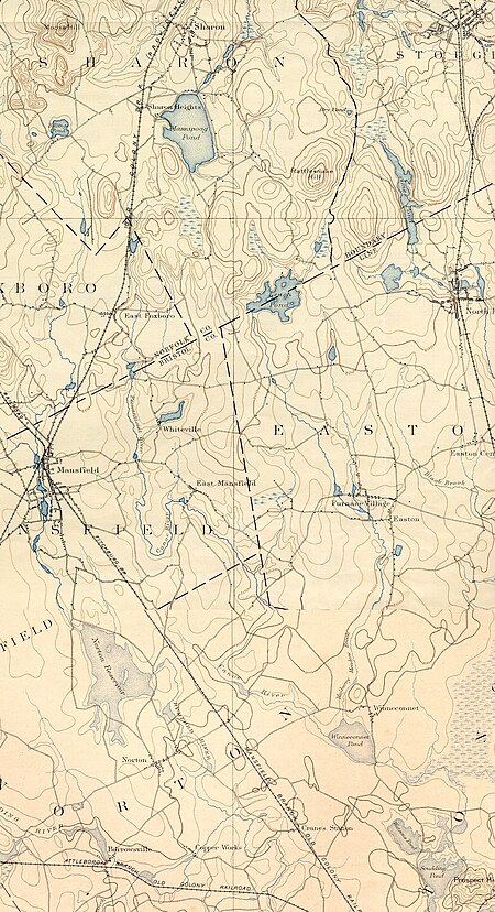 Canoe River (Massachusetts) map