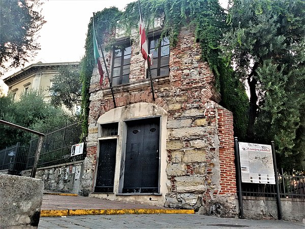 Christopher Columbus House in Genoa, Italy, an 18th-century reconstruction of the house in which Columbus grew up. The original was likely destroyed d