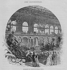 The interior of Horticultural Hall in 1876 Centennialhorthall.jpg