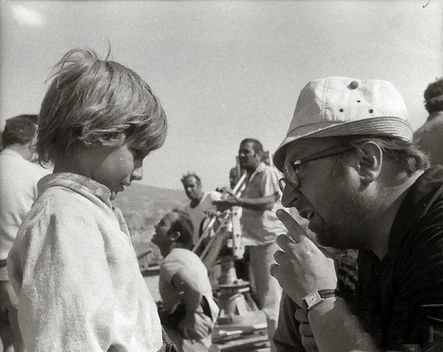 Leone and Enzo Santaniello on the set of Once Upon a Time in the West