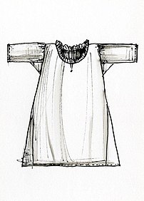 Medieval Shift or Chemise, Women's Linen Close-fitting Shift or
