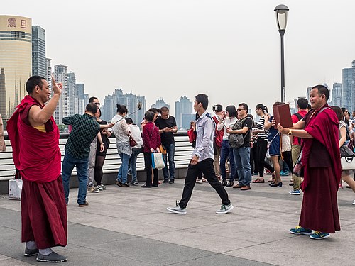 Tourists in Shanghai