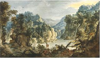 A valley in a mountainous landscape