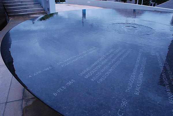 Closeup of the Civil Rights Memorial