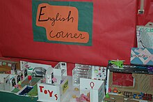 English corner / Artworks by the students of Colegio Estilo / Prom Exhibition, Madrid, June 2016 Colegio Estilo, 2016.jpg