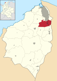 Location of the municipality and town of Malambo in the Department of Atlántico.