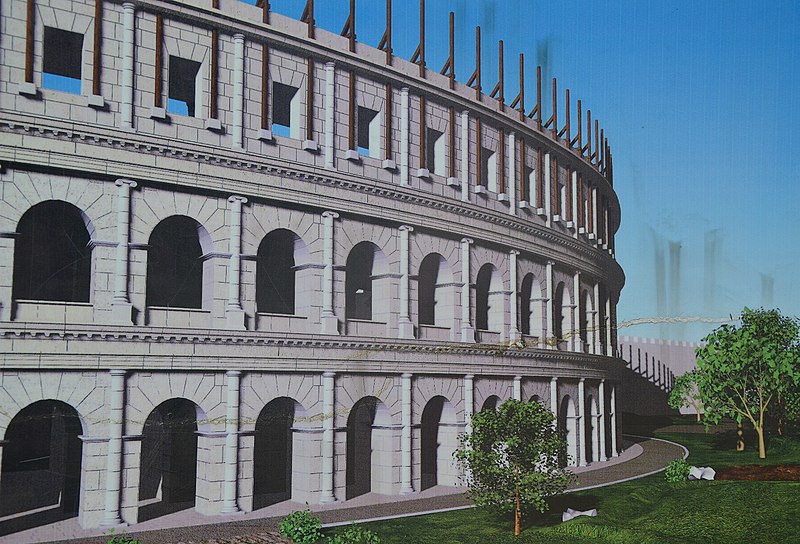 File:Computer reconstruction of the Roman amphitheatre, erected in the latter half of the 2nd century AD, Salona (12248823425).jpg