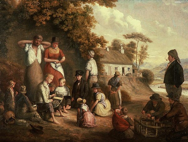 Coracle makers in Wales c.1842