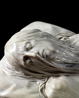 <i>Veiled Christ</i> 1753 sculpture by Giuseppe Sanmartino