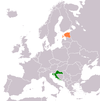 Location map for Croatia and Estonia.
