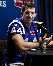 Clark in an interview in Super Bowl XLIV media day. Dallas clark.jpg