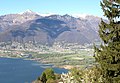 Delta des Ticino, Mündung in den Lago Maggiore, Alpi Ticinesi
