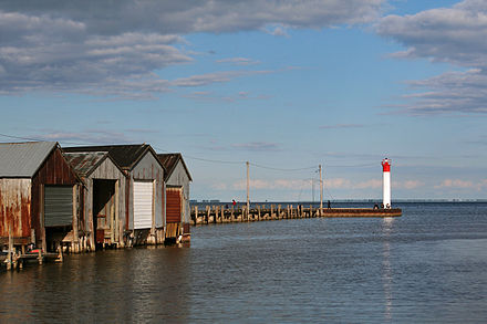 Lighthouse and docks in Port Rowan