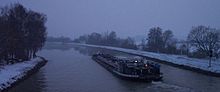 The Dortmund-Ems canal in winter