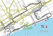 Downtown Renaissance Center Street Circuit (1989-1991). Downtown Detroit Street Circuit.svg