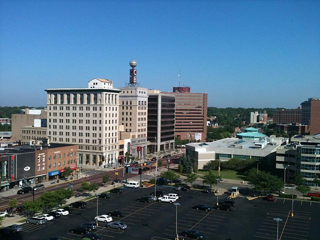 Downtown Flint looking northwest, taken from the former Genesee Towers.
