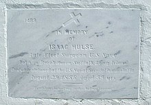 Memorial to Issac Hulse (1797-1856) Dr. Issac Hulse (1797 1856) Fleet Surgeon,USN, memorial, Brrancas National Cemetery Escambia County Florida.jpg